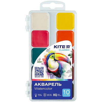 Акварель "Kite" 10 кол. /K-060/ Classic (67719) (1/15)