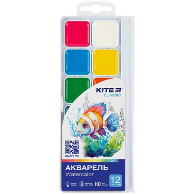 Акварель "Kite" 12 кол. /K-061/ Classic (67720) (1/12)
