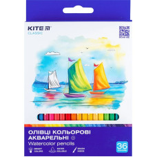 Олівці кольорові акварельні "Kite" 36 кол. /K-1052/ Classic (1/8)