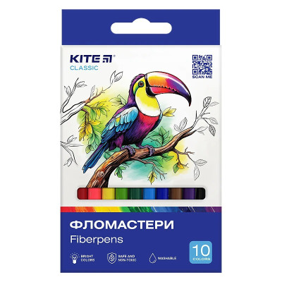 Фломастери "Kite" 10 кол. /K-455/ Classic (67655) (1/24)