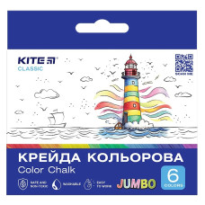 Крейда кольорова 6кол. "Kite" /K-073/ Classic Jumbo (67634) (1/20)