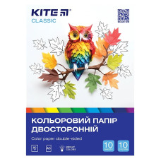 Папір кольоровий "Kite" /K-293/ двосторонній А5/(10арк/10кол) Classic (67710) (1/50)