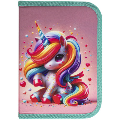 Пенал "CLASS" /25101C/ пенал 1 відд., пустий, 1 відворот, "Cute Unicorn Єдиноріг"
