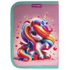 Пенал "CLASS" /25101C/ пенал 1 відд., пустий, 1 відворот, "Cute Unicorn Єдиноріг"