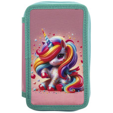 Пенал "CLASS" /25301C/ пенал 2 відд., пустий, "Cute Unicorn Єдиноріг"