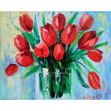 Алмазна мозаїка "Go to art" /177164/  "Букет тюльпанів"  20*30см