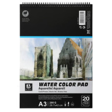 Альбом для акварелі А3/20 "Art Nation" /6004-W/ 200 г/м2 (1/24)