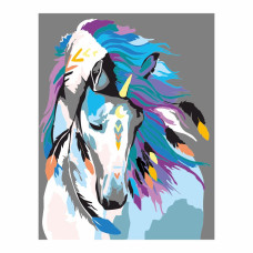 STOCK Картина за номерами "Indian horse" /N0001361/ RS