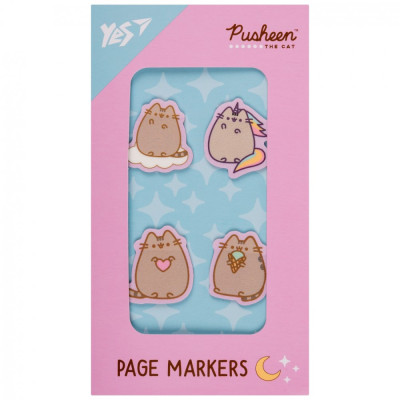 Індекс регістри "YES" /170419/ "Pusheen", пластик, 80 шт (4х20) (1/10/1000)