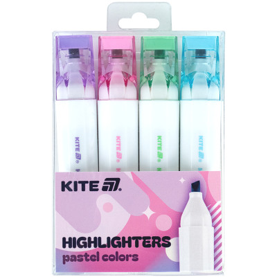 Маркер текстовий "Kite" /K24-1145-4/ "Highlighter"  Creative Pastel Colors, набір з 4-х кольорів (1/50)