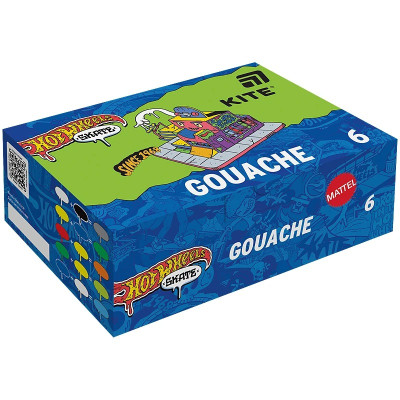 Гуаш "Kite" 6 кол. 20 мл /HW25-062/ Hot Wheels (1/24)