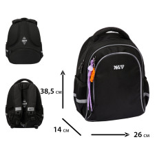 Рюкзак "YES" /550296/ S-115M Just Black 38*27*14см (1/8)
