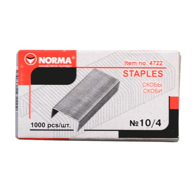 Скоби "NORMA" /4722/ №10 (1000шт)  (10/1000)