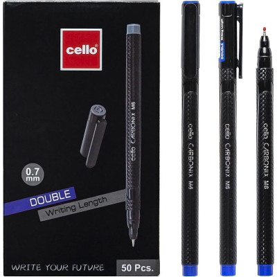 Ручка масляна "Cello" /CL-M6/ "CARBONIX"  0,7мм синя 50 шт в упак (50/2000)