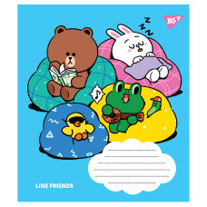 Зошит для нот А5/12арк. "YES" /766255/ "Line friends"  (25/500)