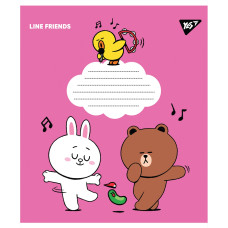Зошит для нот А5/12арк. "YES" /766255/ "Line friends"  (25/500)