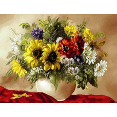 Алмазна мозаїка "Go to art" /178726/ "Квіти мого краю" 40*50см 