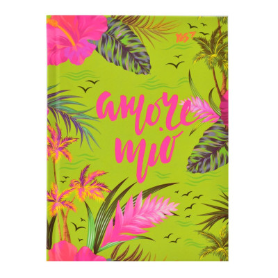 Блокнот А6/64 == "YES" /151520/ 7БЦ "Tropical vibes" неон + мат.лам + софт-тач (3/30)