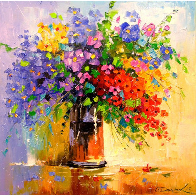 Алмазна мозаїка "Go to art" /177149/ "Букет польових квітів" 30*30см