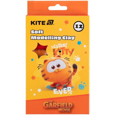 Пластилін восковий "Kite" /GF25-086/  12 кольорів, 200 г.  Garfield THEATRICAL 2024 (1/30)