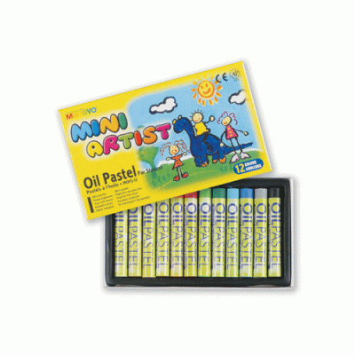 Пастель олійна  MINI 12кол., MOPS-12/7694, MUNGYO/637/010/ (1/12)
