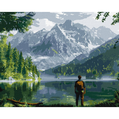 Картина за номерами "Ідейка" /KHO2902/ "Гірський краєвид" 40х50см