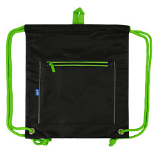 Сумка для взуття "YES" /550523/  SB-10-1 Black Eddition Green 40*35см (1/50)