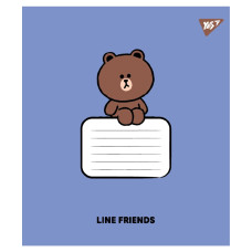 Зошит уч. "YES" 18арк.# /767648/ "Line Friends Stylish" (25/400)