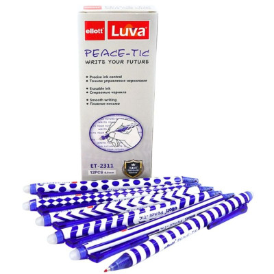 Ручка автомат пиши-стирай "Ellott" /ET-2312/ 0,5мм синя (12/144/1728)