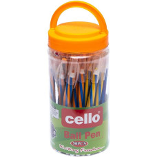 Ручка масляна "Cello" /CL678L/ синя, 50шт в банці (50)