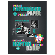 Набір картон+папір кол. "Kidis" /13293/ картон 8арк.+папір двост.12арк Anime Boys (8)