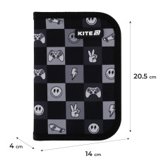 Пенал "Kite" /K25-621-4/ 1 від., 1 відв., без наповнення 621 Game On (1/48)