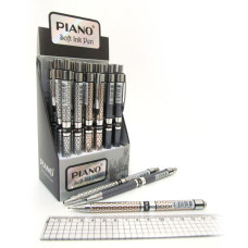 Ручка масляна автомат "PIANO" /PS-007/ синя (24)