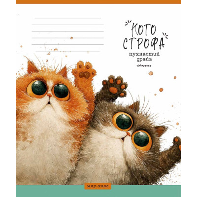 Зошит уч. "Школярик" 12арк.# /3778K/ КотоСтрофа ВД-лак (нейт) (30/300)