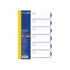 Розділювачі кольорові А4, 6 розділів "Economix" /E30806/ пластик (1/50)