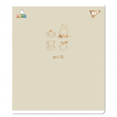 Зошит уч. "YES" 12арк.== /767507/ "Gold Miffy" софт.тач., фольга золото (10/250)