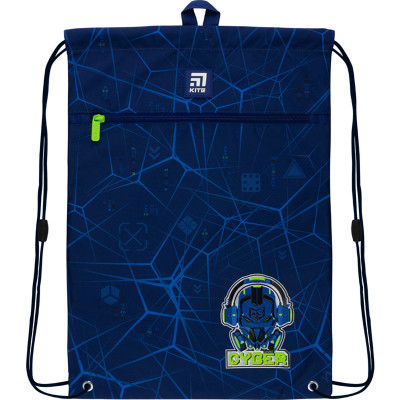 Сумка для взуття з кишенею "Kite" /K22-601M-8/ Education Cyber (61807) (1/25/100)