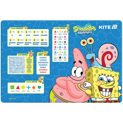 Підкладка настільна "Kite" /SB25-207/ 42,5x29см, SpongeBob SquarePants (1/10/200)