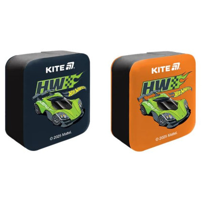 Точилка "Kite" /HW25-116/ з контейнером прямокутна Hot Wheels (24/1440)