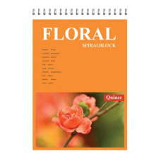 Блокнот А5/80 "КRAFT  COLOR "Офорт" /KF5280K/ ##, зверху спіраль. з перф.білі  (5/100)