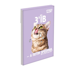 Блокнот А7/48 # склейка "YES" /152578/ "Emotional Cat" (1/40/320)