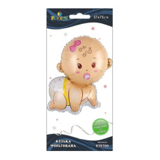 Кулька фольгована "Pelican" /835700/ малюк дівчинка з пустушкою,75см (1/10)