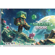 Альбом для малювання "Star" А4/20арк./PB-SC-020-8535/ спіраль, 100г/м2, УФ-лак (9/108)