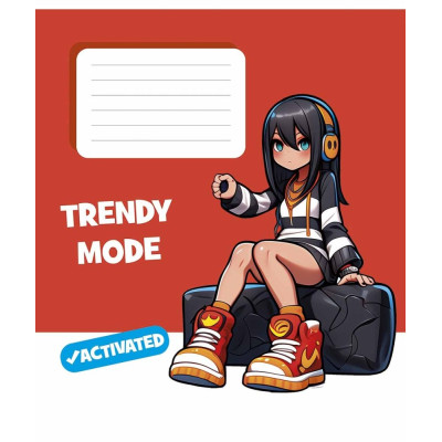Зошит уч. "Школярик" 24арк.== /3564L/ "Trendy mode activated " виб УФ-лак (дівчинка) (25/200)