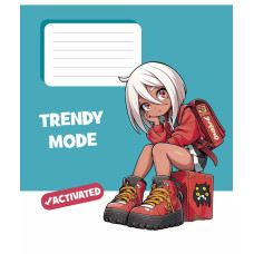 Зошит уч. "Школярик" 24арк.== /3564L/ "Trendy mode activated " виб УФ-лак (дівчинка) (25/200)