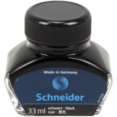 Чорнило "SCHNEIDER" /S6911/ чорне, 33мл в скляній банці, для перових ручок (1/9)