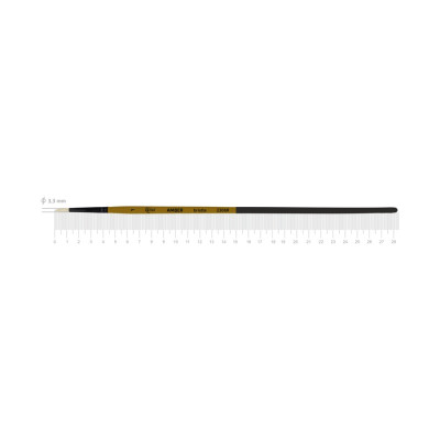 Пензлик щетина кругла "ROSA" AMBER 2306R, №1, д.р. (1/12)