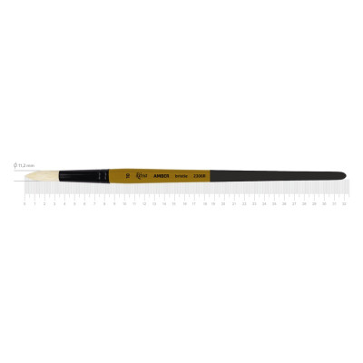Пензлик щетина кругла "ROSA" AMBER 2306R, №10, д.р. (1/12)
