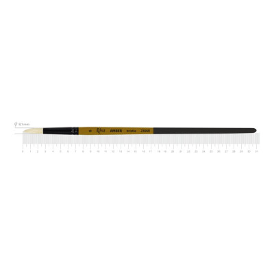 Пензлик щетина кругла "ROSA" AMBER 2306R, №6, д.р. (1/12)