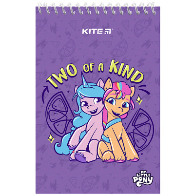 Блокнот А6/48арк. "Kite" /LP24-196/ пласт. спіраль, чистий, "My Little Pony" (1/20)
